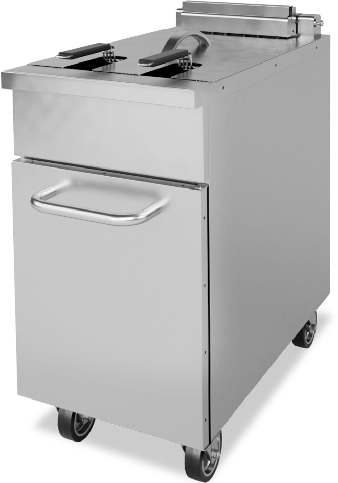 Pegasus FR-50E 50 lb Electric Floor Fryer Thermostatic Control, Stainless Steel