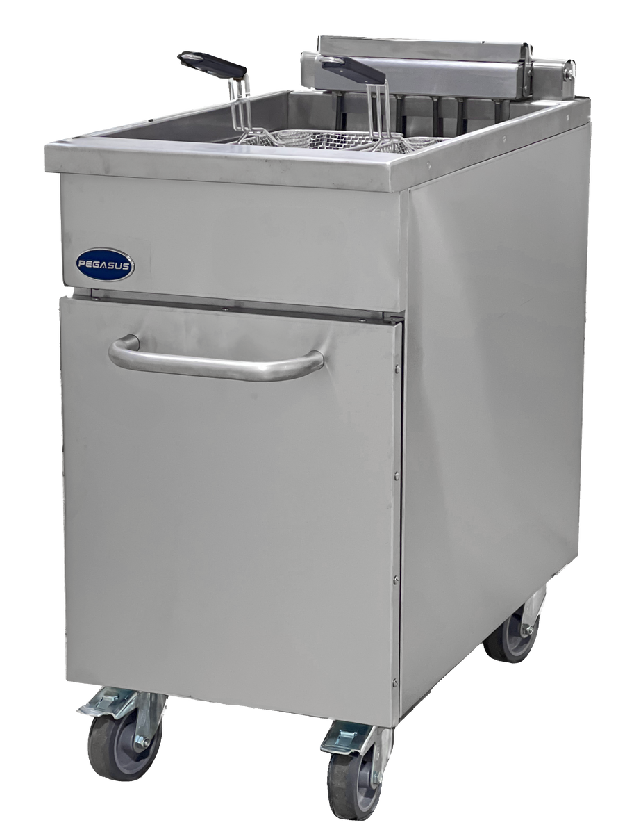 Pegasus FR-75E 75 lb Electric Floor Fryer Thermostatic Control, Stainless Steel