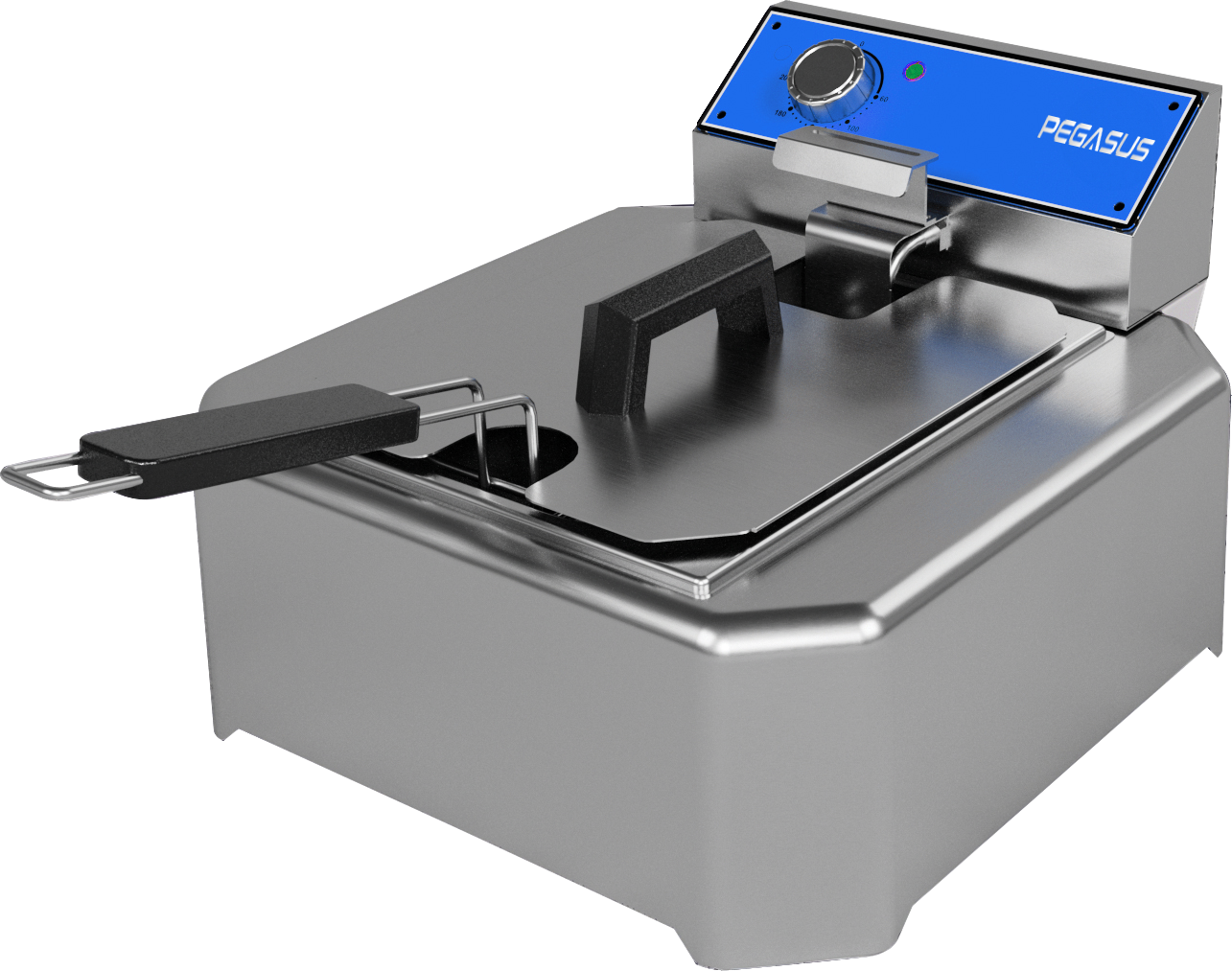 Pegasus FRC-10E 10 lb Electric Countertop Fryer Thermostatic Control, Stainless Steel