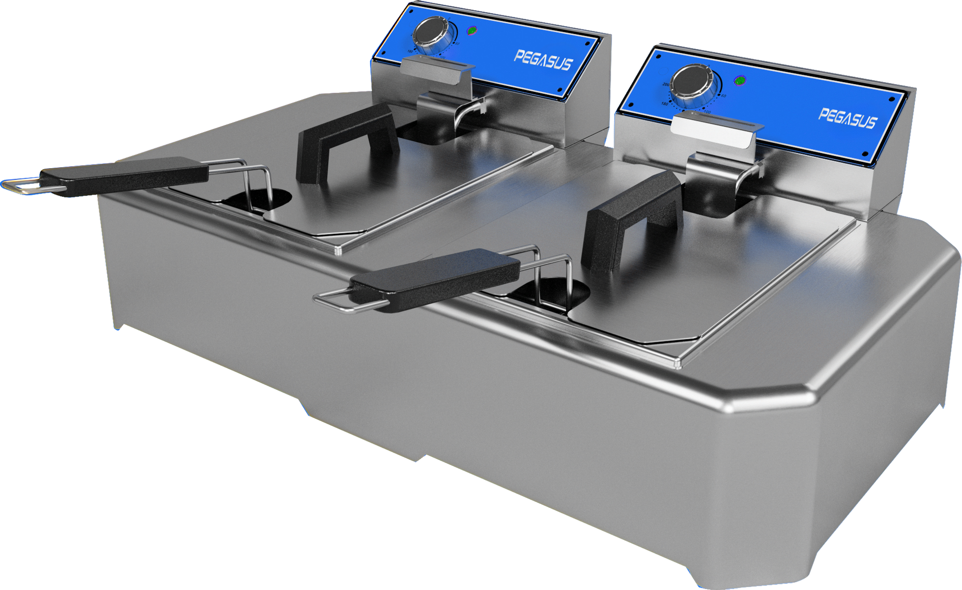 Pegasus FRC-20E 20 lb Electric Countertop Fryer Thermostatic Control, Stainless Steel