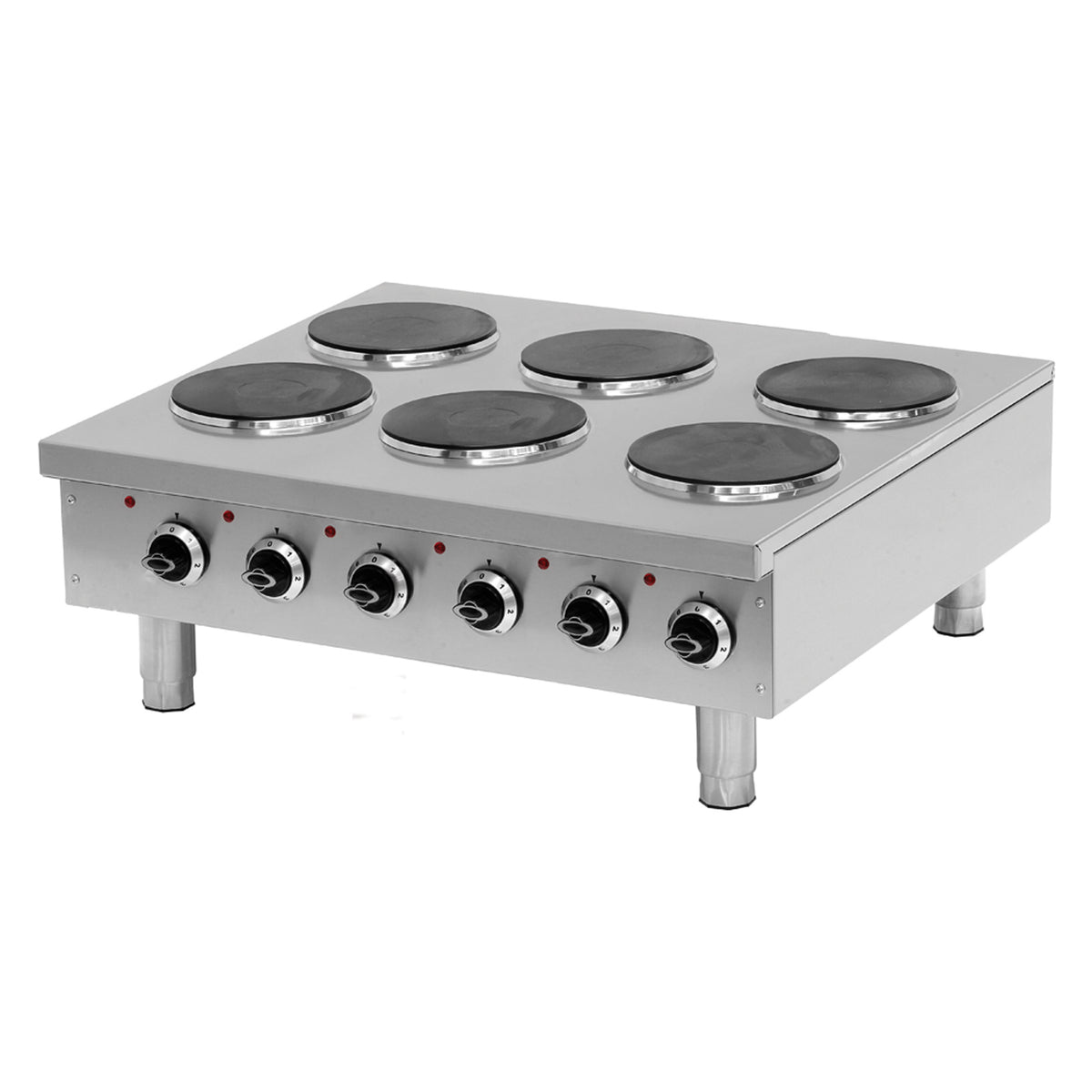Pegasus HP-36E 36" Electric Hot Plate 6 Round Elements, Solid Top, Thermostatic Control