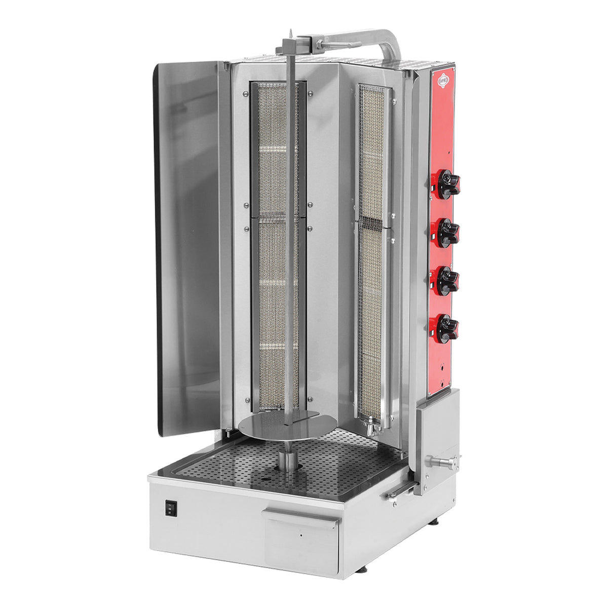 Pegasus V2C-10G Vega Series Gas Gyro Machine 2 Columns, 10 Burners, 44,356 BTU, Stainless Steel