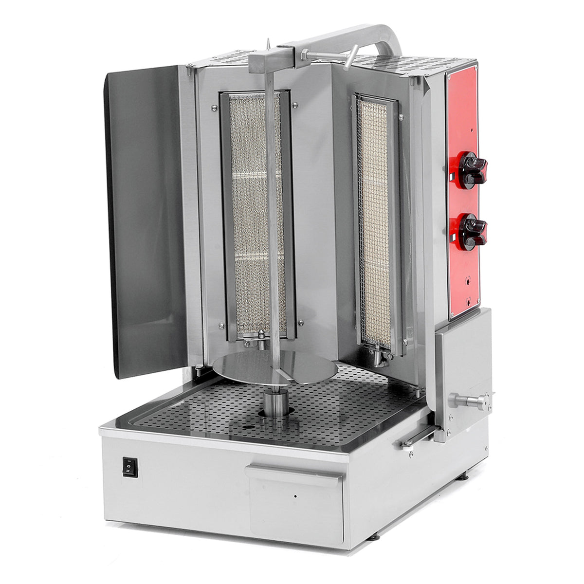 Pegasus V2C-6G Vega Series Gas Gyro Machine 2 Columns, 6 Burners, 27,296 BTU, Stainless Steel