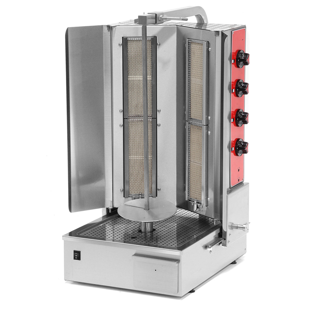 Pegasus V2C-8G Vega Series Gas Gyro Machine 2 Columns, 8 Burners, 34,120 BTU, Stainless Steel