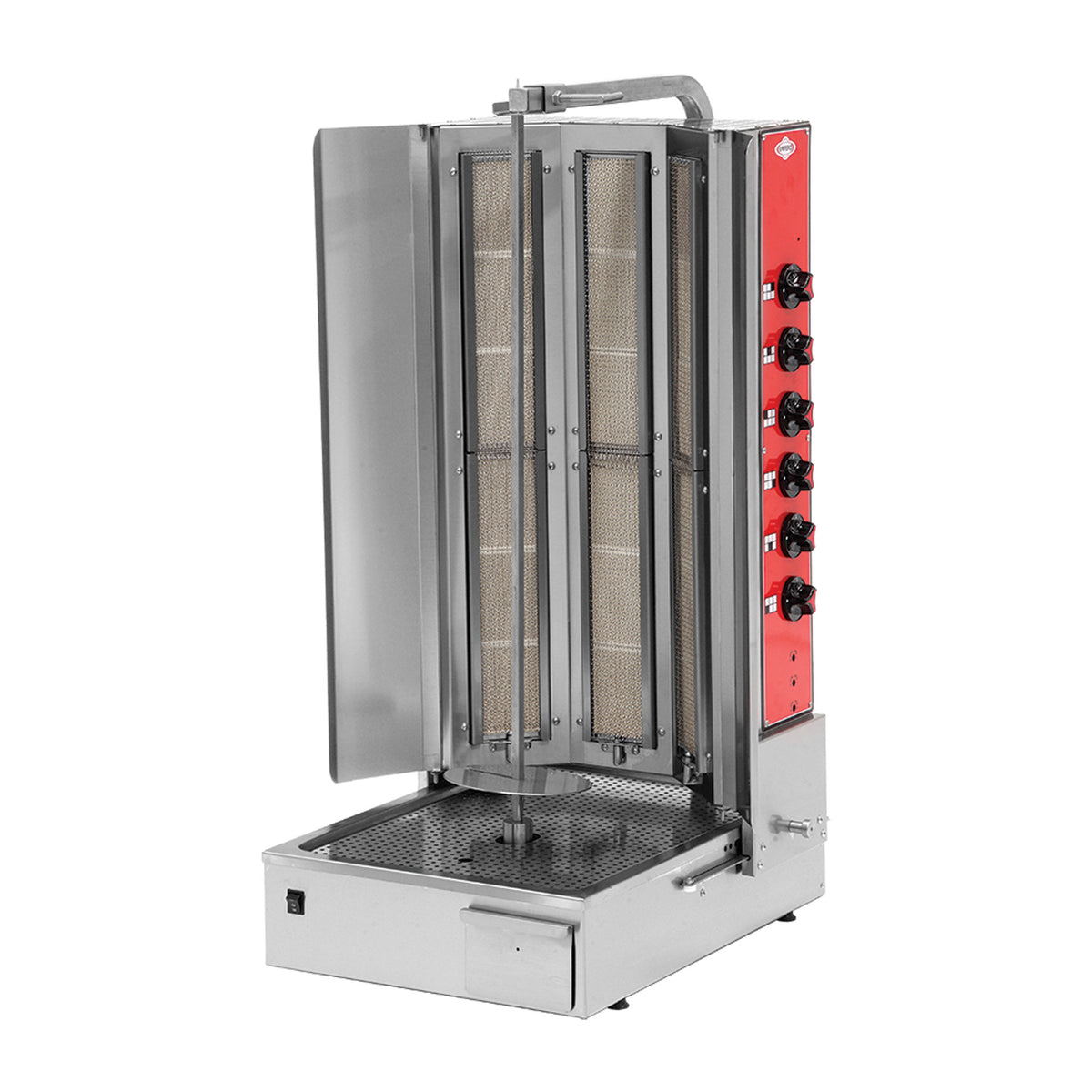 Pegasus V3C-18G Vega Series Gas Gyro Machine 3 Columns, 18 Burners, 81,888 BTU, Stainless Steel