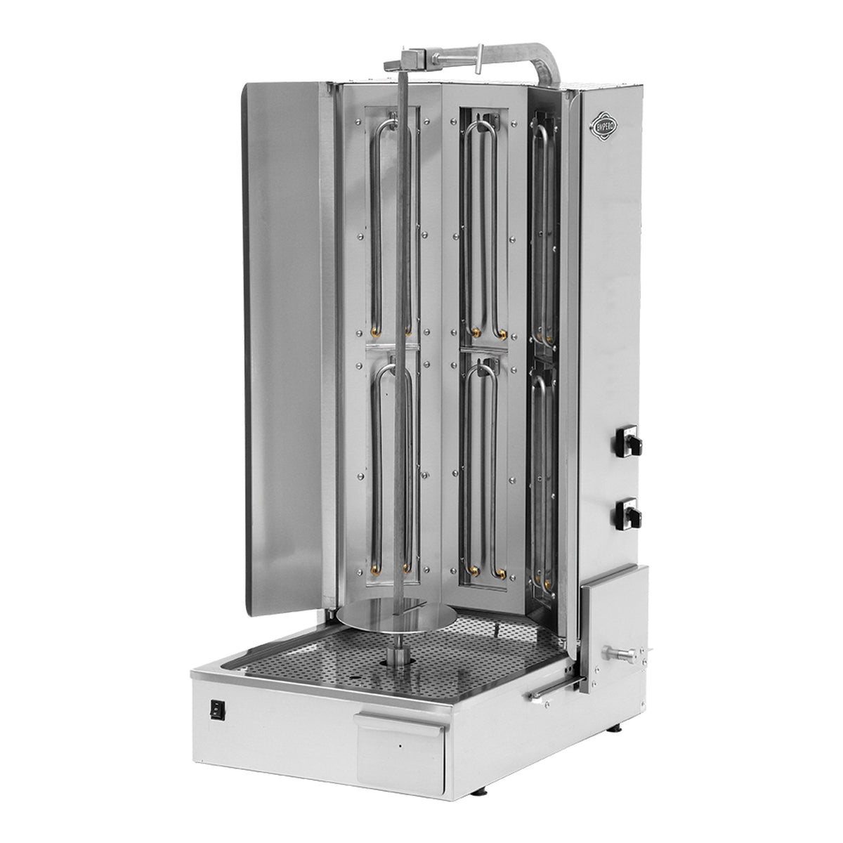 Pegasus V3C-9KE Vega Series Electric Gyro Machine 3 Columns, 6-Stage Heating, Stainless Steel