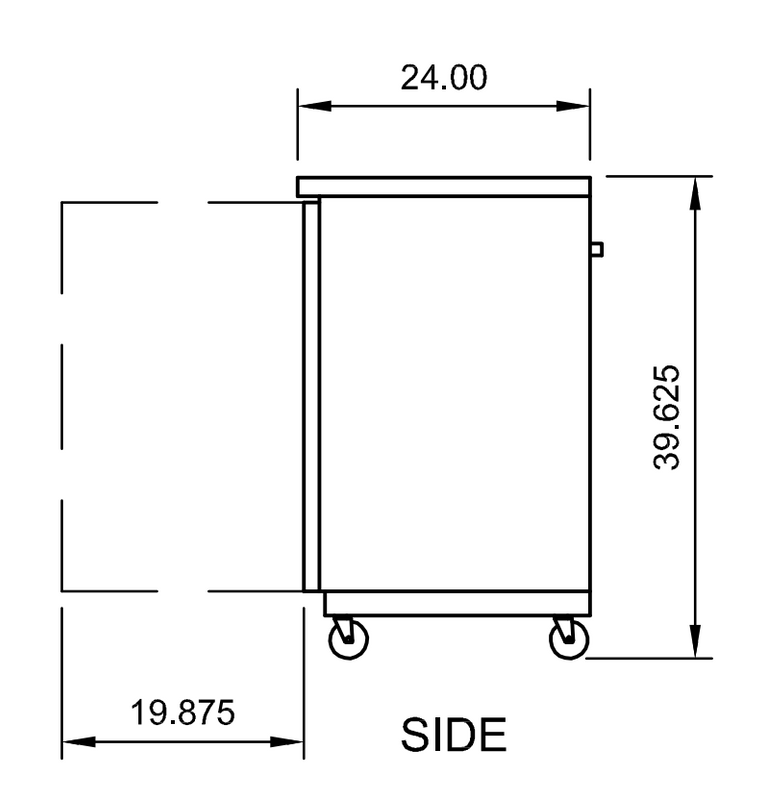 Arctic Air ABB48 49" Back Bar Refrigerator, 12.5 cu. ft., 2 Doors, LED Thermostat, Black Exterior, Stainless Interior