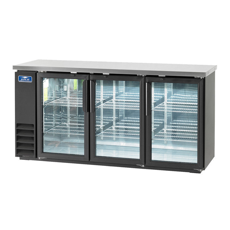 Arctic Air ABB72G 73" Glass Door Back Bar Refrigerator, 20.7 cu. ft., LED Lighting, Digital Thermostat