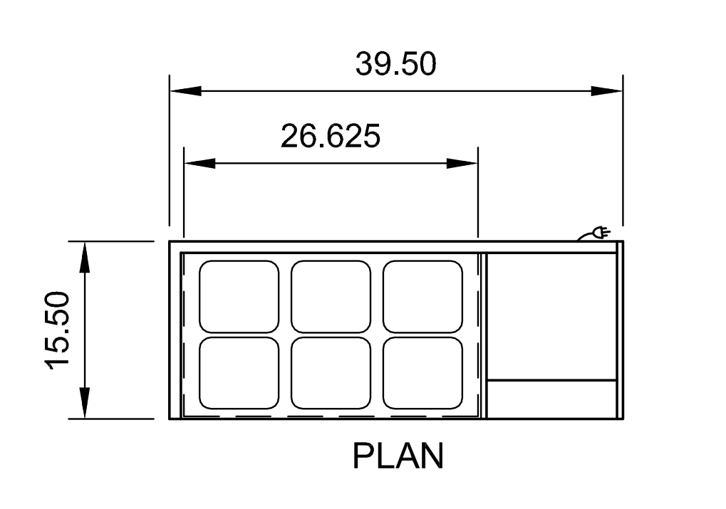 Arctic Air ACP40 39.5" Refrigerated Countertop Pan Rail, 6-Pan Capacity, Stainless Steel Construction, Digital Thermostat