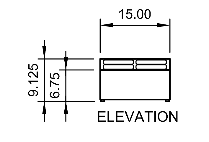 Arctic Air ACP4SQ 15" Compact Refrigerated Countertop Pan Rail, 4-Pan Capacity, Stainless Steel Construction