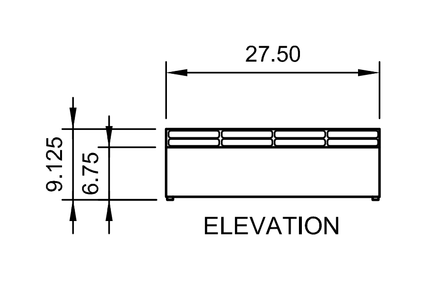 Arctic Air ACP8SQ 27.5" Compact Refrigerated Countertop Pan Rail, 8-Pan Capacity, Stainless Steel Construction