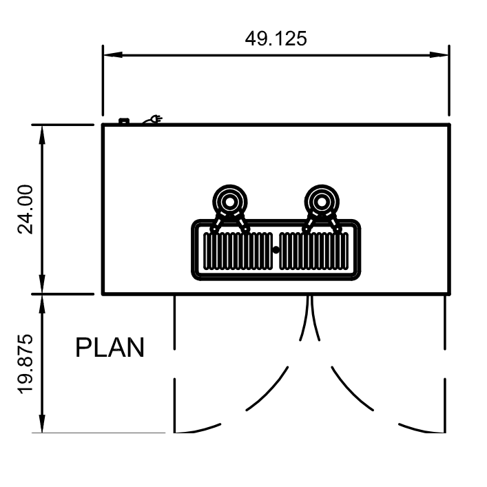 Arctic Air ADD48R-2 49" Direct Draw Draft Beer Dispenser, 12.5 cu. ft., 2 Towers, 4 Faucets, Digital Thermostat