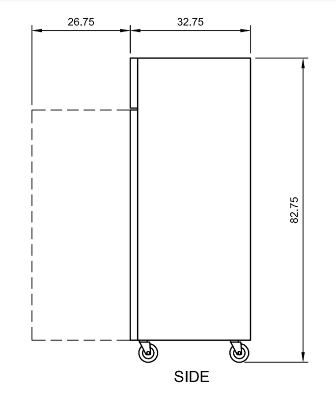Arctic Air AF23 27" Single Door Reach-In Freezer, 23 cu. ft. Capacity, Bottom-Mounted Compressor