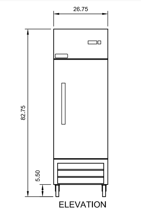Arctic Air AF23 27" Single Door Reach-In Freezer, 23 cu. ft. Capacity, Bottom-Mounted Compressor