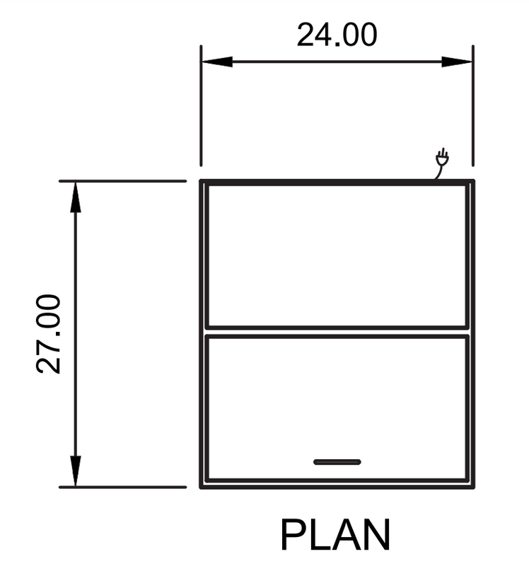 Arctic Air AGF24 24" Glass Froster, 50 Glass Capacity, Stainless Steel Lid, LED Thermostat, Black Exterior
