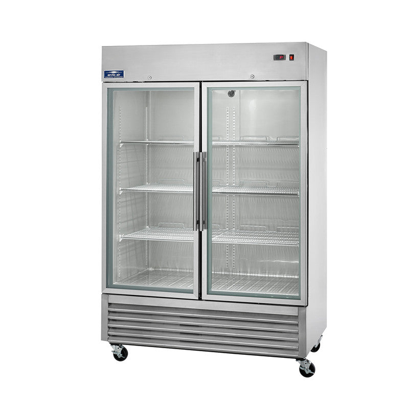 Arctic Air AGR49 54" Reach-In Refrigerator, 49 cu. ft., 2 Glass Doors, Bottom Mount, Digital Thermostat