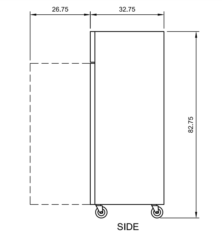 Arctic Air AR23 26.75" Reach-In Refrigerator, 23 cu. ft., Solid Door, Bottom Mount, Digital Thermostat