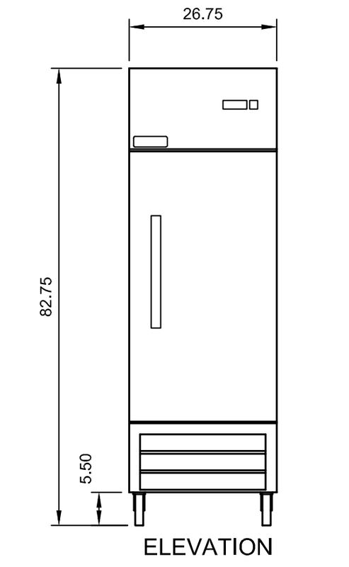 Arctic Air AR23 26.75" Reach-In Refrigerator, 23 cu. ft., Solid Door, Bottom Mount, Digital Thermostat