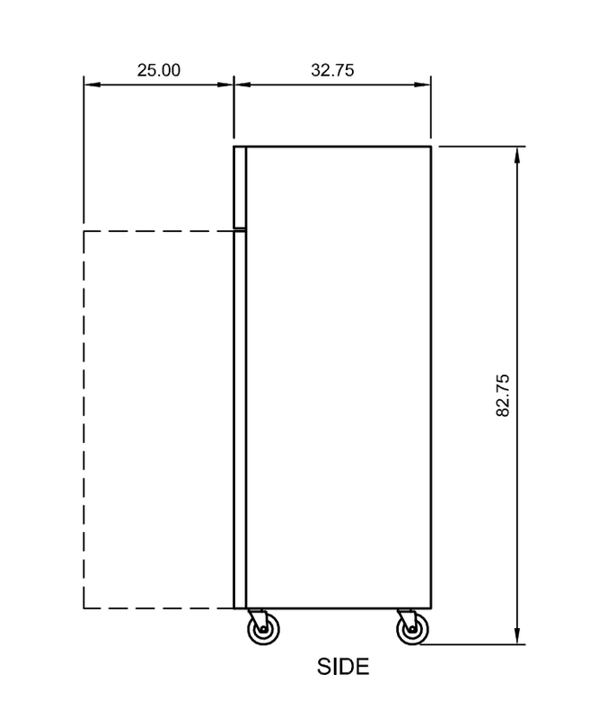 Arctic Air AR49 54" Reach-In Refrigerator, 49 cu. ft., 2 Solid Doors, Bottom Mount, Digital Thermostat