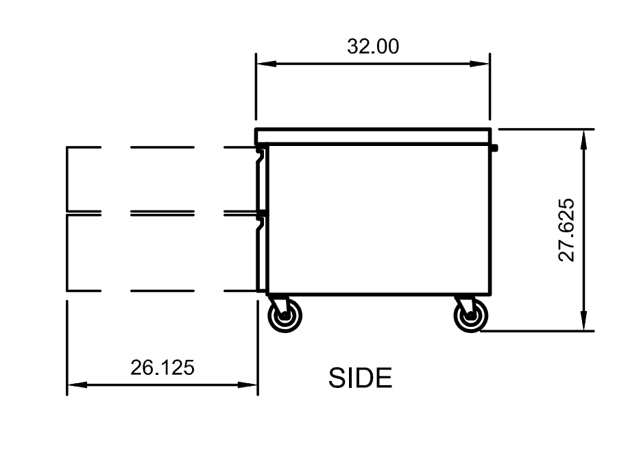 Arctic Air ARCB60 62" Refrigerated Chef Base, 2 Drawers, Marine Edge Top, Stainless Steel Construction, Digital Thermostat