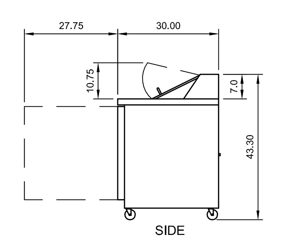 Arctic Air AST28R 29" Standard-Top Sandwich/Salad Prep Table, 8-Pan Capacity, Stainless Steel Construction, Digital Thermostat