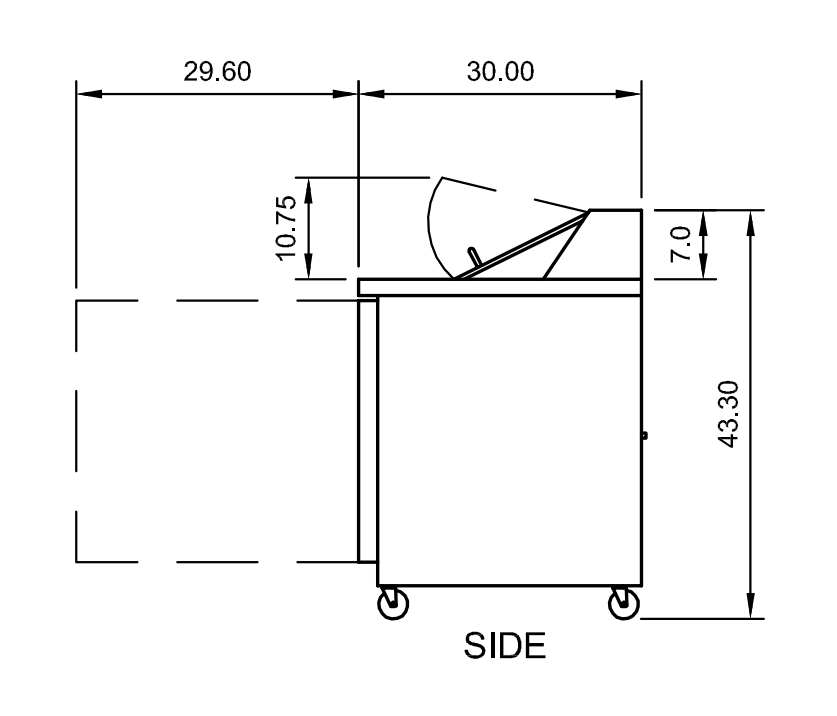 Arctic Air AST60R 61.25" Standard-Top Sandwich/Salad Prep Table, 16-Pan Capacity, Stainless Steel Construction, Digital Thermostat