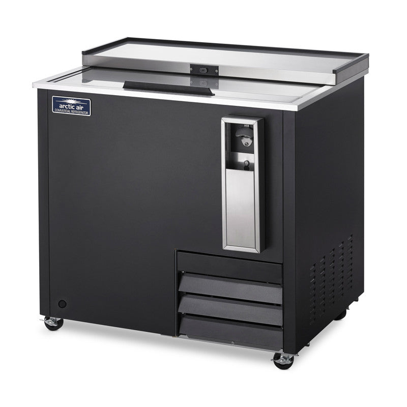 Arctic Air AUB36R 37" Horizontal Bottle Cooler, 9.3 cu. ft., 1 Sliding Lid, Digital Thermostat, LED Interior