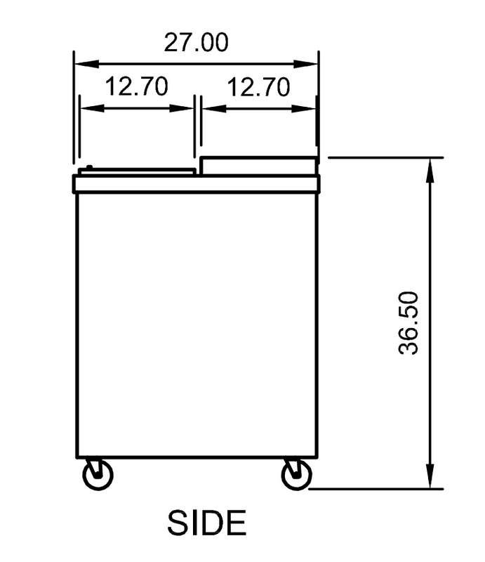 Arctic Air AUB36R 37" Horizontal Bottle Cooler, 9.3 cu. ft., 1 Sliding Lid, Digital Thermostat, LED Interior