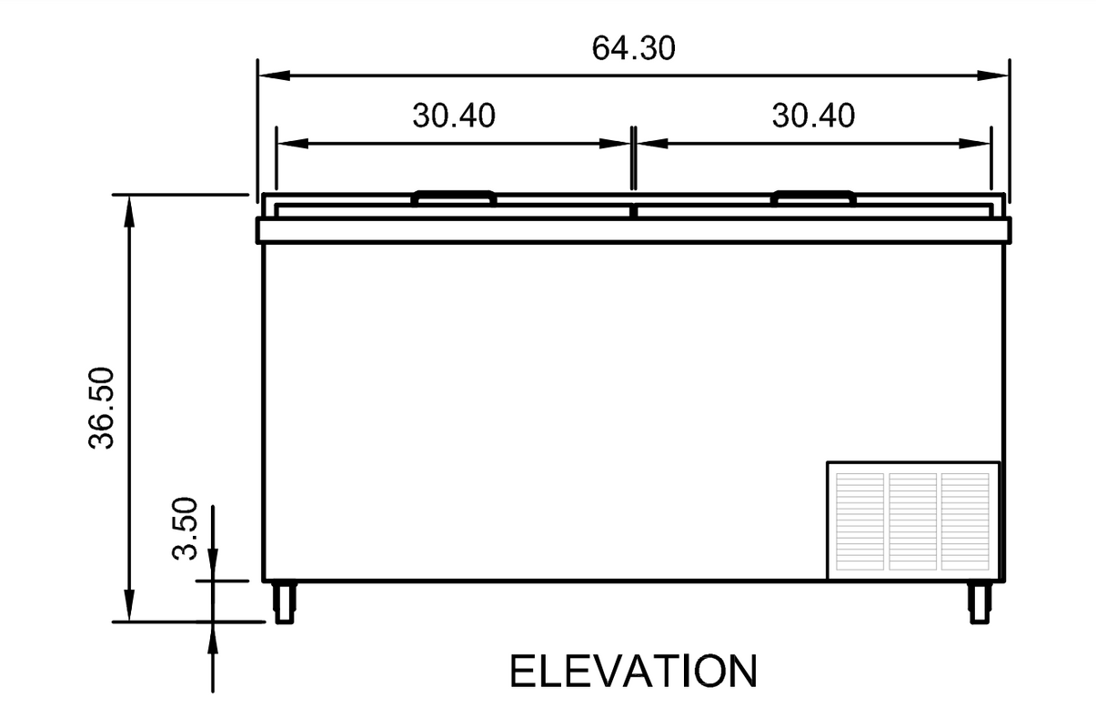 Arctic Air AUB65R 64.5" Horizontal Bottle Cooler, 19 cu. ft., 2 Sliding Lids, Digital Thermostat, LED Interior