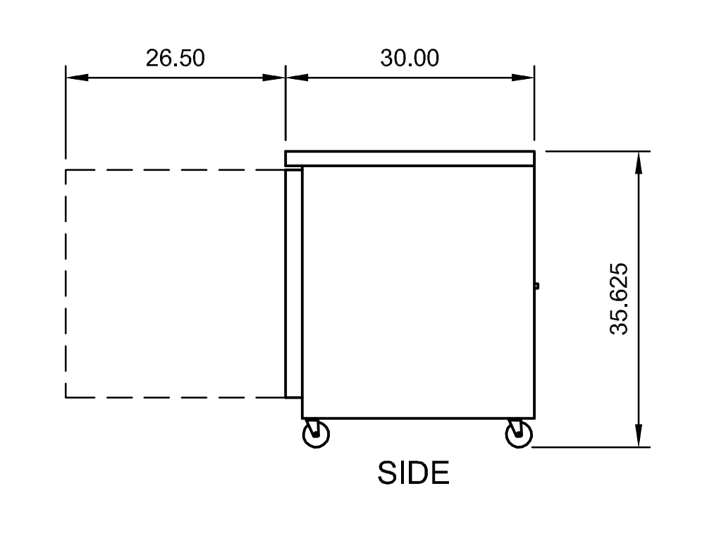 Arctic Air AUC27F 28" Worktop Freezer, 5.4 cu. ft., 1 Door, Digital Thermostat, Stainless Steel Construction
