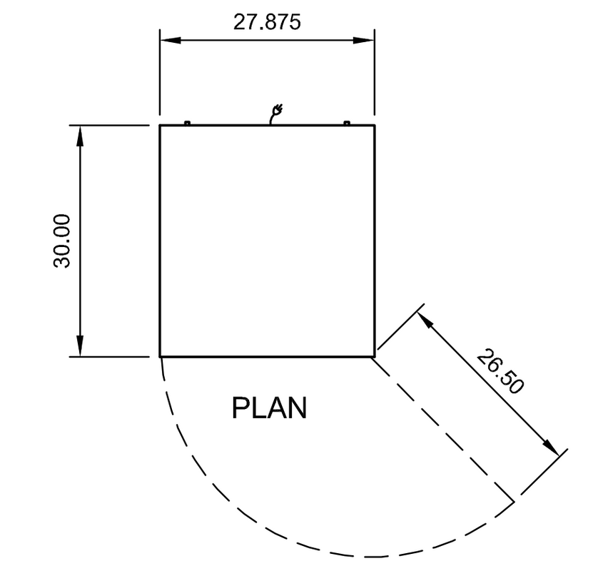 Arctic Air AUC27R 28" Worktop Refrigerator, 5.4 cu. ft., 1 Door, Digital Thermostat, Stainless Steel Construction