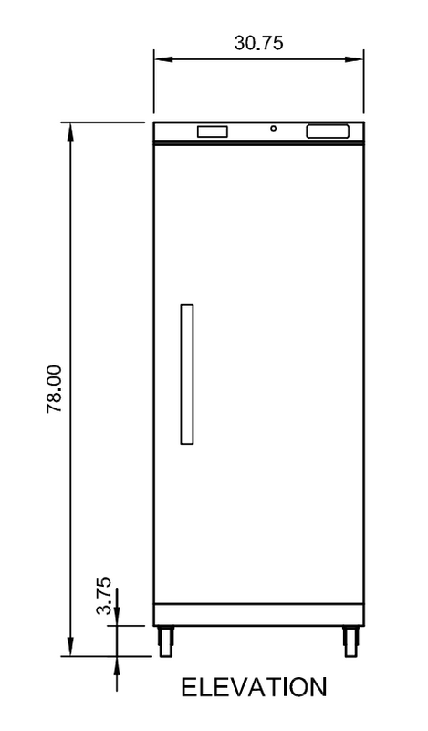 Arctic Air AWF25 31" Reach-In Freezer, 25 cu. ft., Solid Door, Bottom Mount, Digital Thermostat