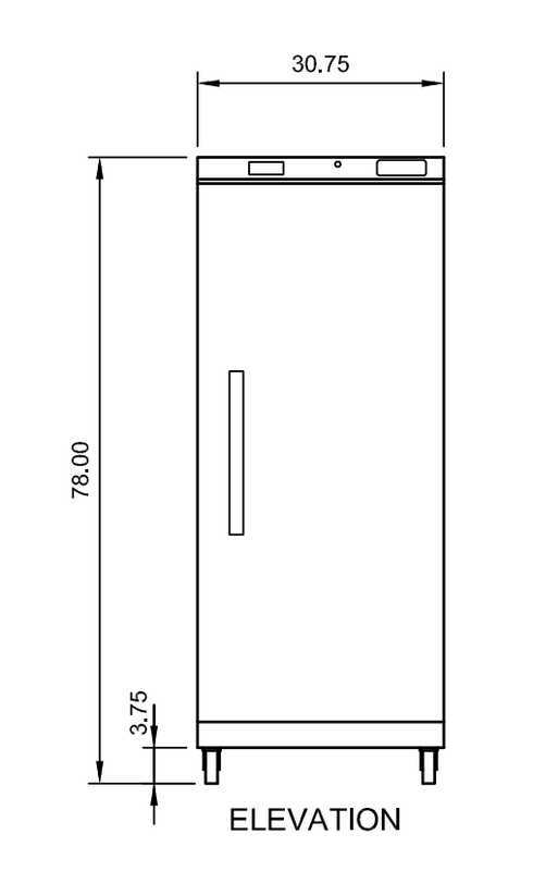 Arctic Air AWR25 31" Reach-In Refrigerator, 25 cu. ft., 1 Solid Door, Bottom Mount, Digital Thermostat