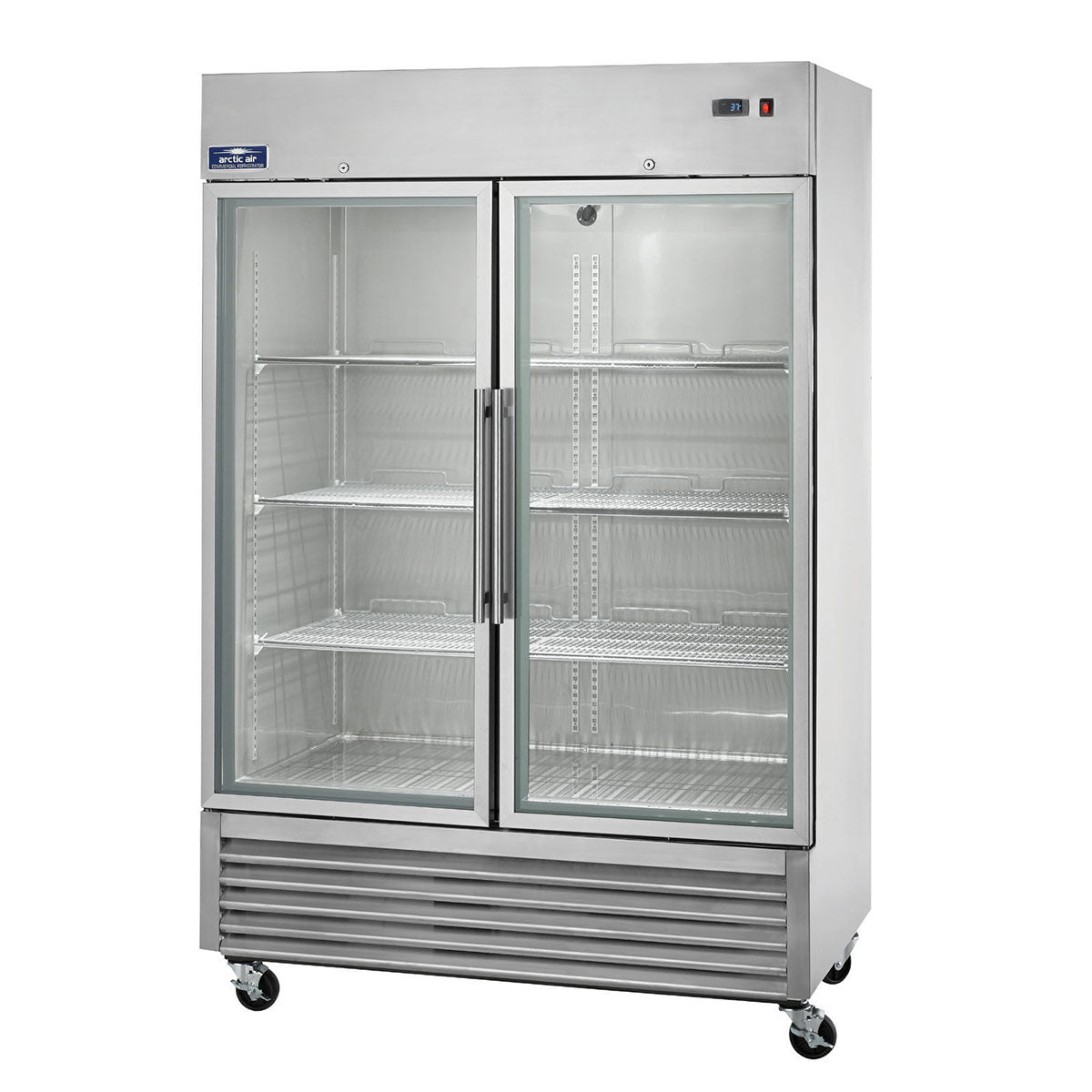 Arctic Air AGDF49 54" Reach-In Freezer, 49 cu. ft., 2 Glass Doors, Bottom Mount, Digital Thermostat