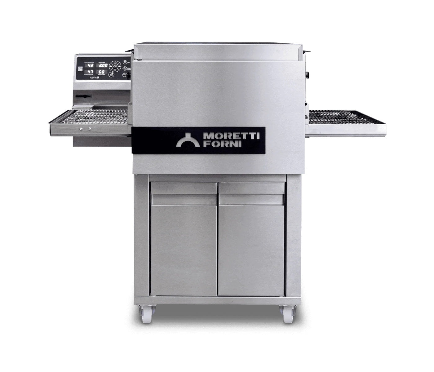 Moretti Forni T64EV1 24" Electric Conveyor Pizza Oven Ventless, 16"W Belt, 608°F Max Temperature, 20 Customizable Programs