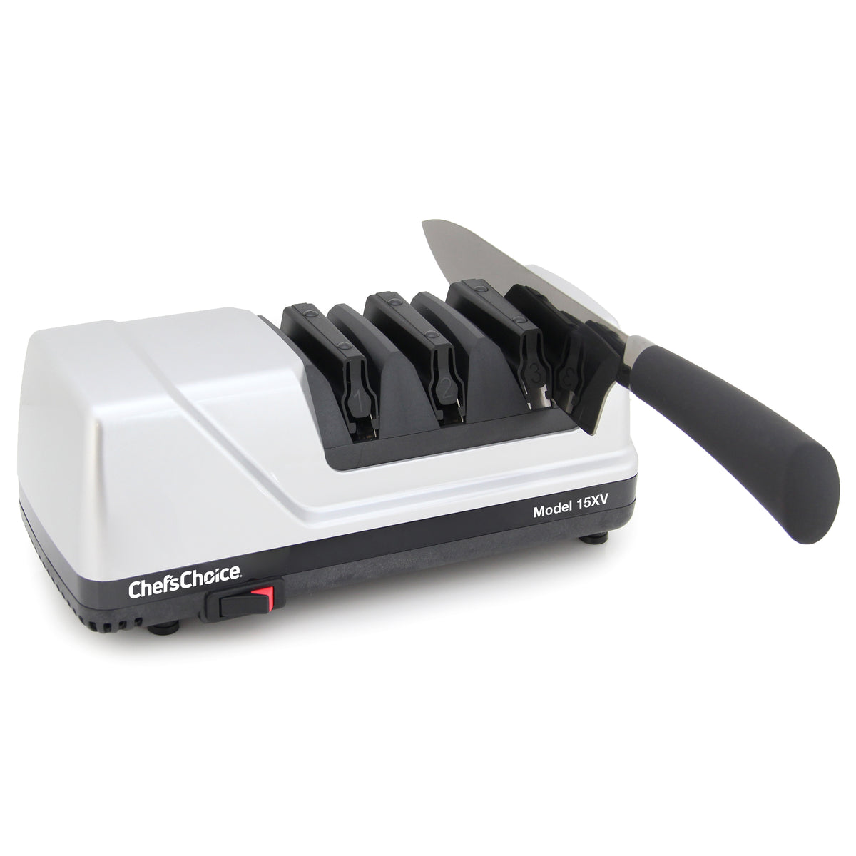 Chef's Choice 15XV Professional Electric Knife Sharpener, 3-Stage 15-Degree Trizor, in Platinum (0101500)