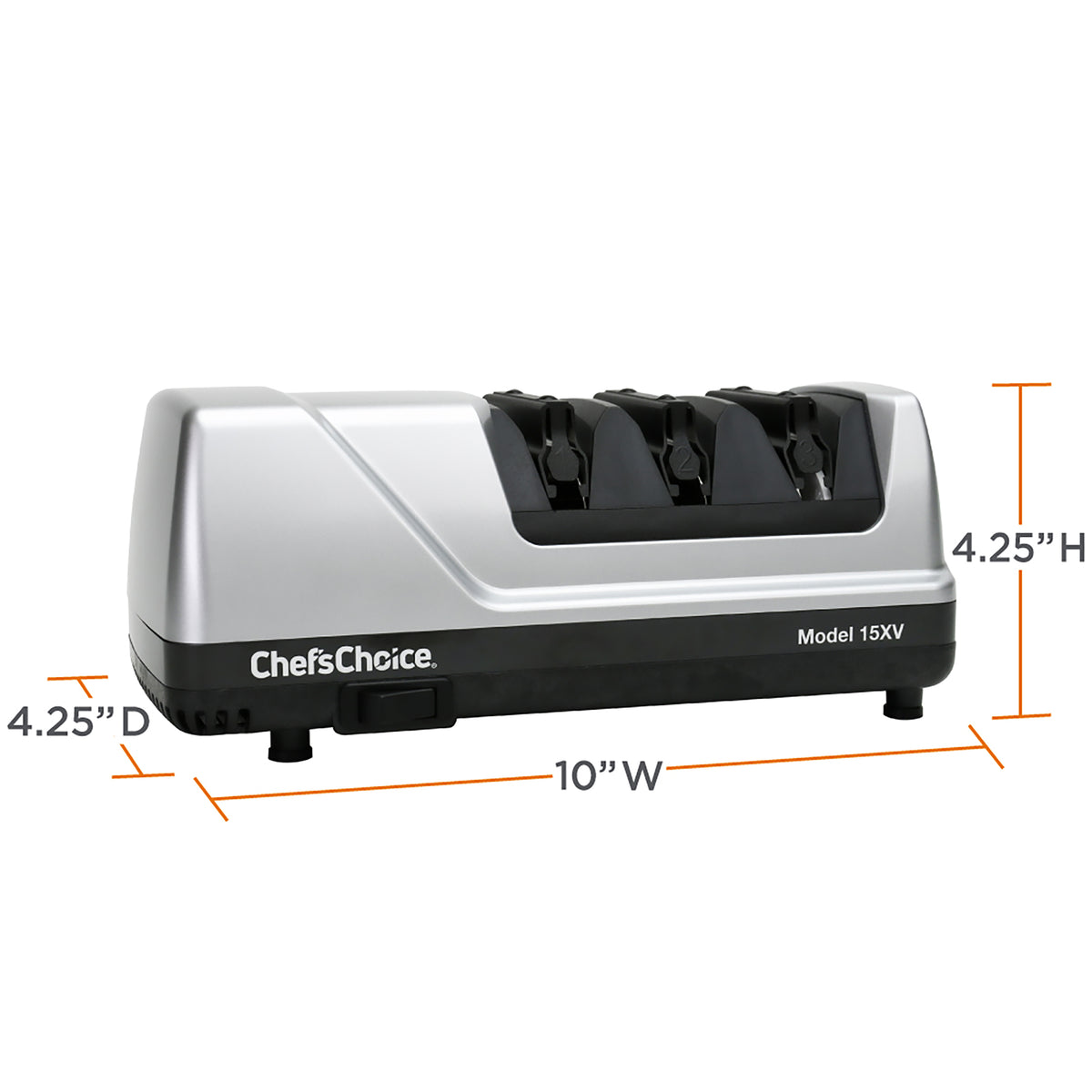 Chef's Choice 15XV Professional Electric Knife Sharpener, 3-Stage 15-Degree Trizor, in Platinum (0101500)