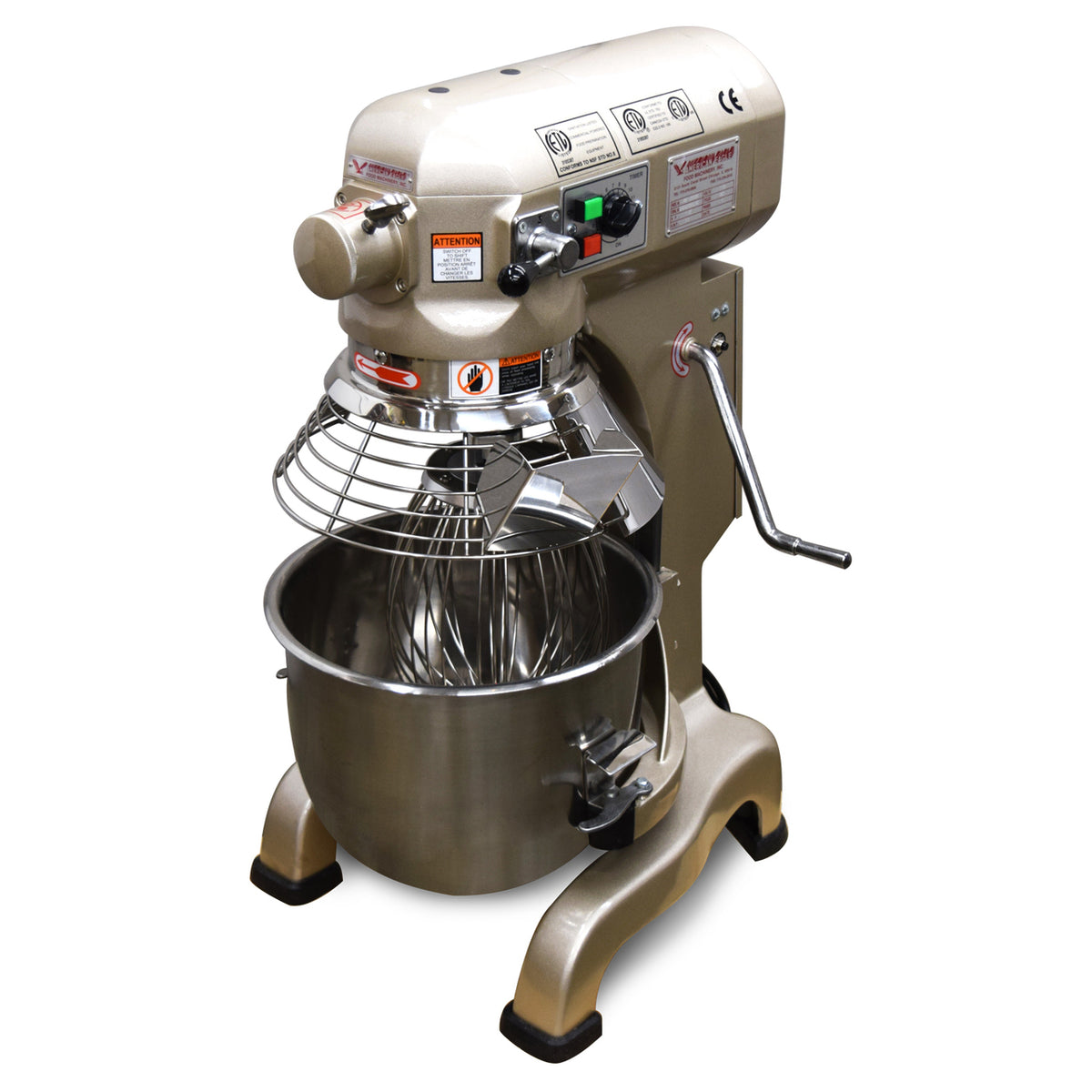 American Eagle AE-20GA 20 Qt. Gold Series Mixer with Guard, 115V/1PH/60Hz, 3 Speeds