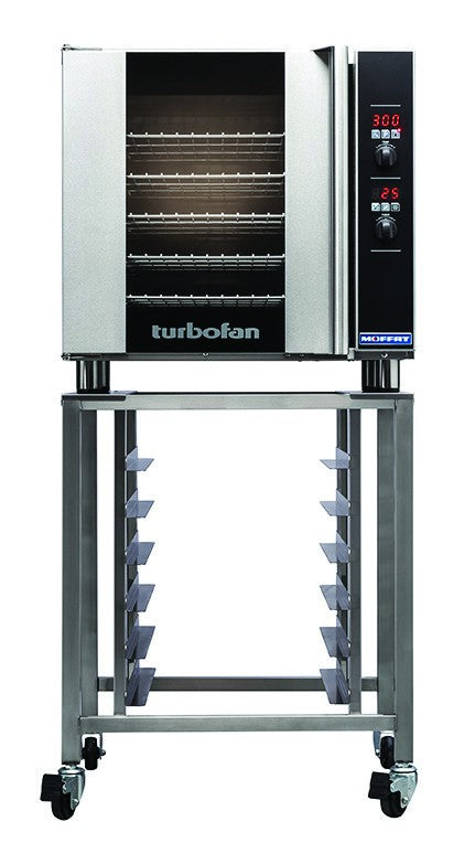 Moffat E32D5/SK32 Turbofan 5-Pan Full-Size Electric Convection Oven on Stand, Digital Controls, 2-Speed Fan, Moisture Injection
