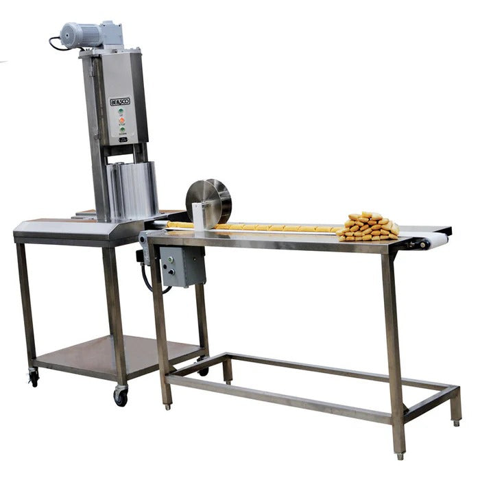 BE&SCO 31V/22AV Electric Tamale Machine with Table and Cutter, 200 Dozen/Hour Capacity, Automatic, Single Operator