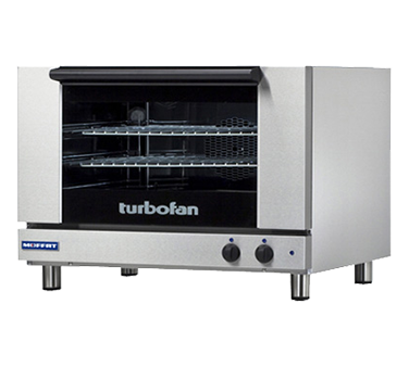 Moffat E27M2 Turbofan 2‑Pan Full‑Size Electric Convection Oven, Manual Controls, Reversing Fan, 208V or 220–240V Single Phase