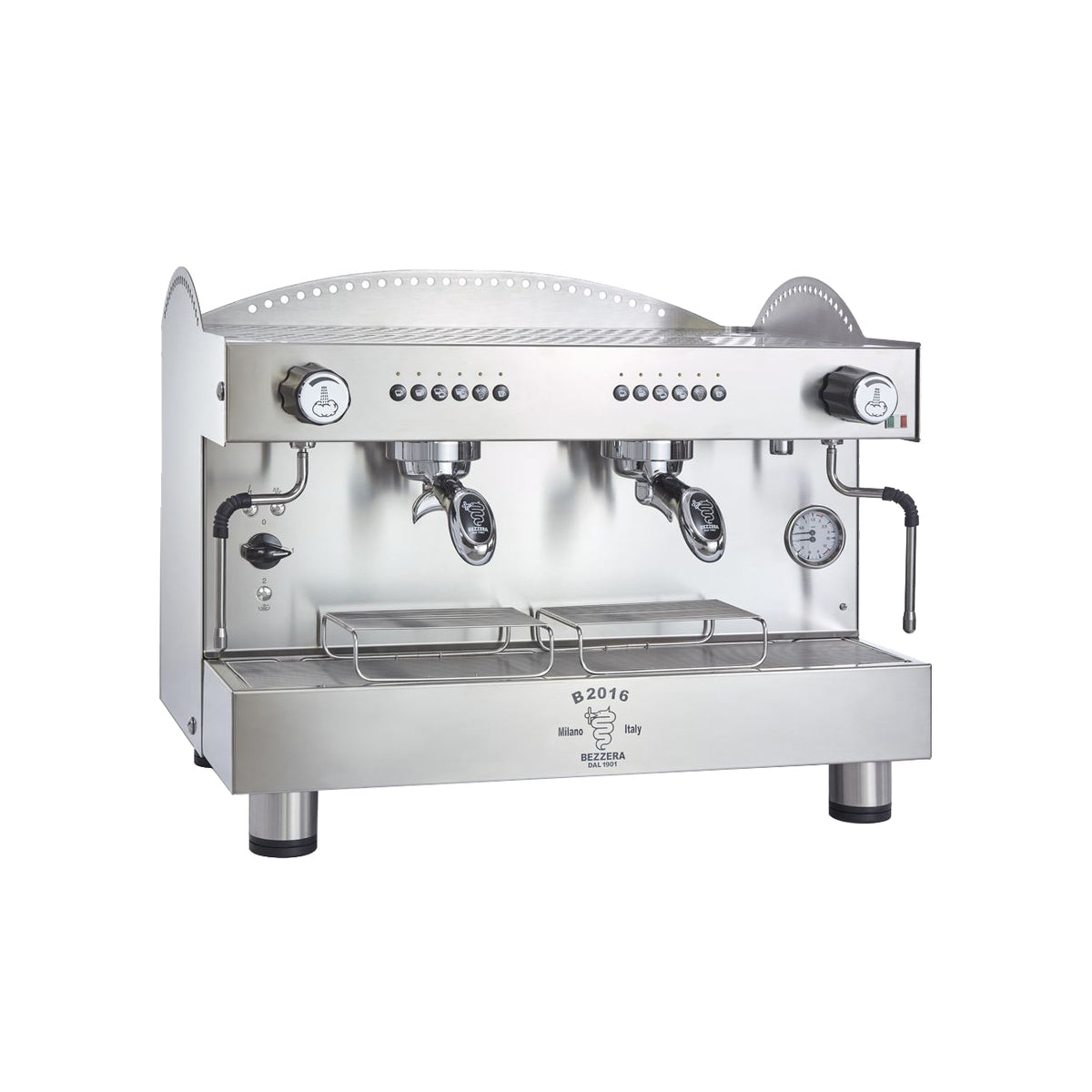 Bezzera B2016DE2IS7 2-Group Fully Automatic Espresso Machine, 2.9 Gallon Copper Boiler, Volumetric Pump