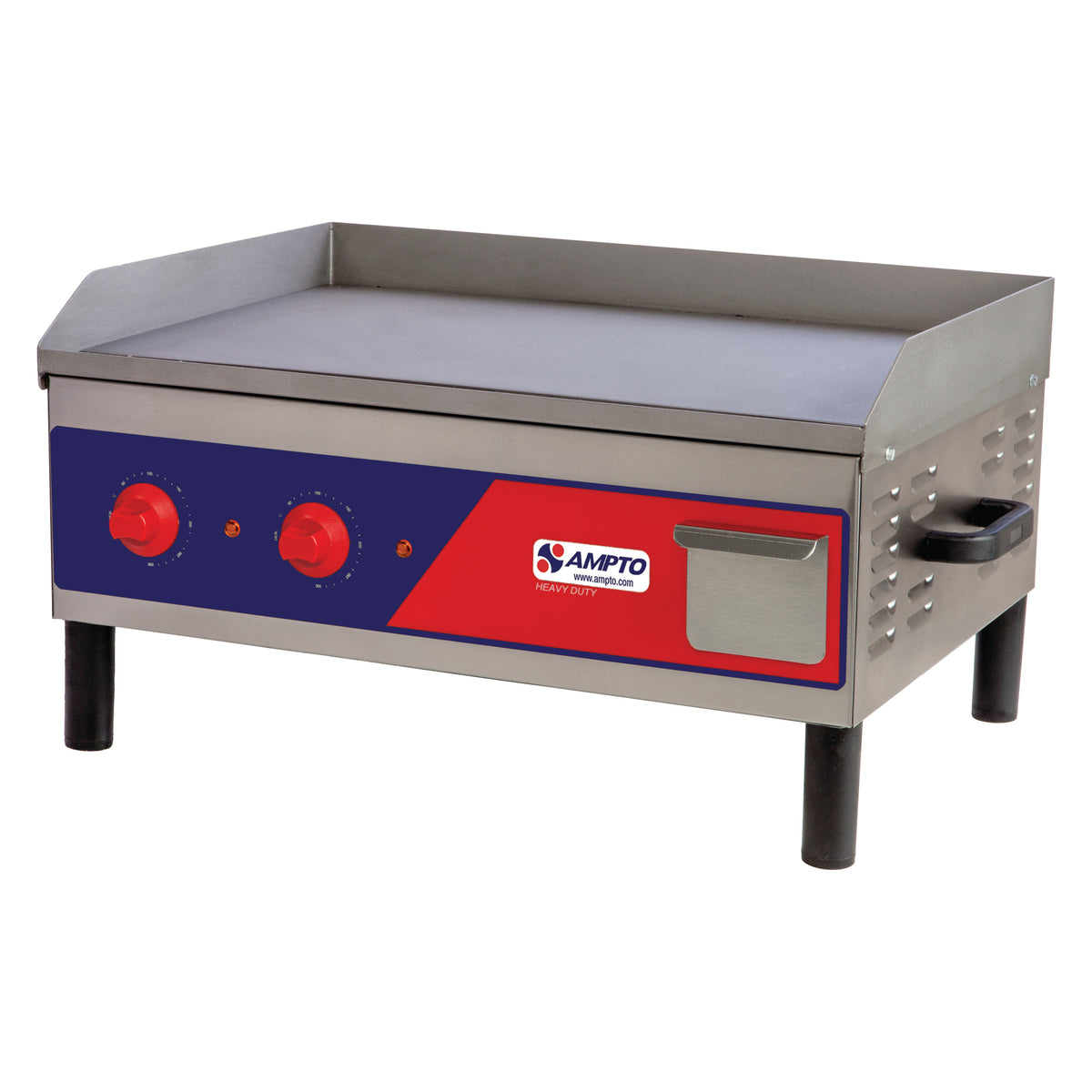 AMPTO GR3E 25" x 16" Electric Griddle, Countertop, Stainless Steel