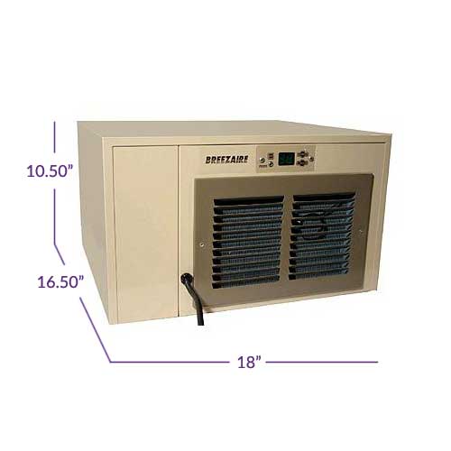 Breezaire WKCE 1060 Compact Cabinet Wine Cooling Unit, 140 Cu. Ft. Capacity, with Sentry III+ Digital Controlsy III+ Digital Controls