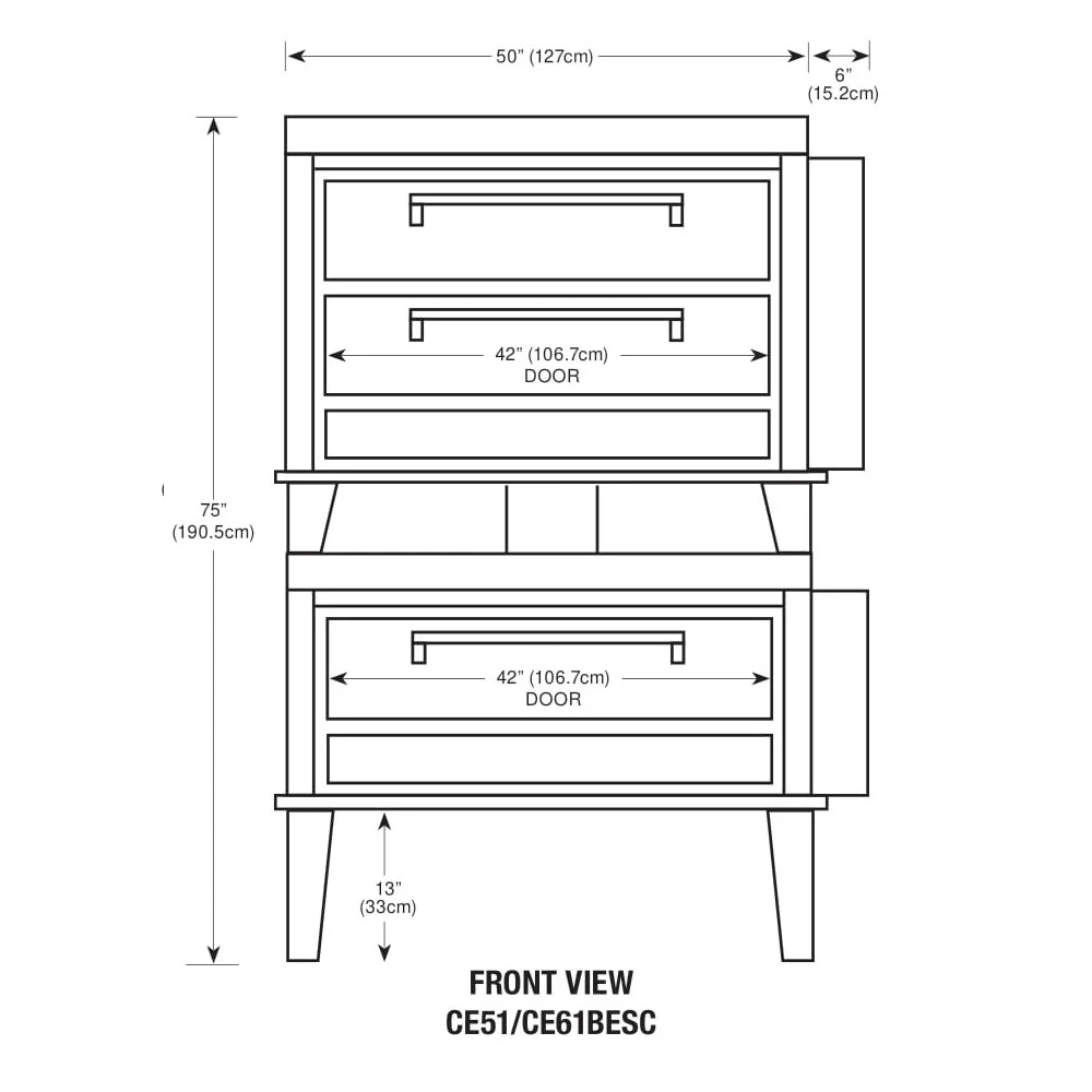 Peerless CE51/61BESC Combination Electric Bake Deck Oven