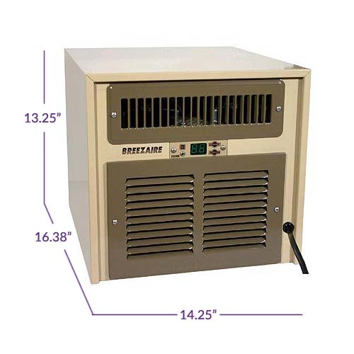 Breezaire WKL 2200 Self-Contained Wine Cooling System, 265 Cu. Ft. Capacity, with Sentry III Controls
