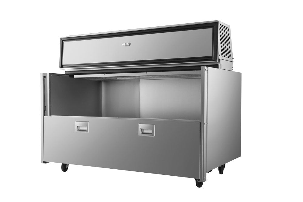Atosa AMC-5801 16 Crate Forced Air Milk Cooler, Single Sided Sliding Door, Stainless Steel