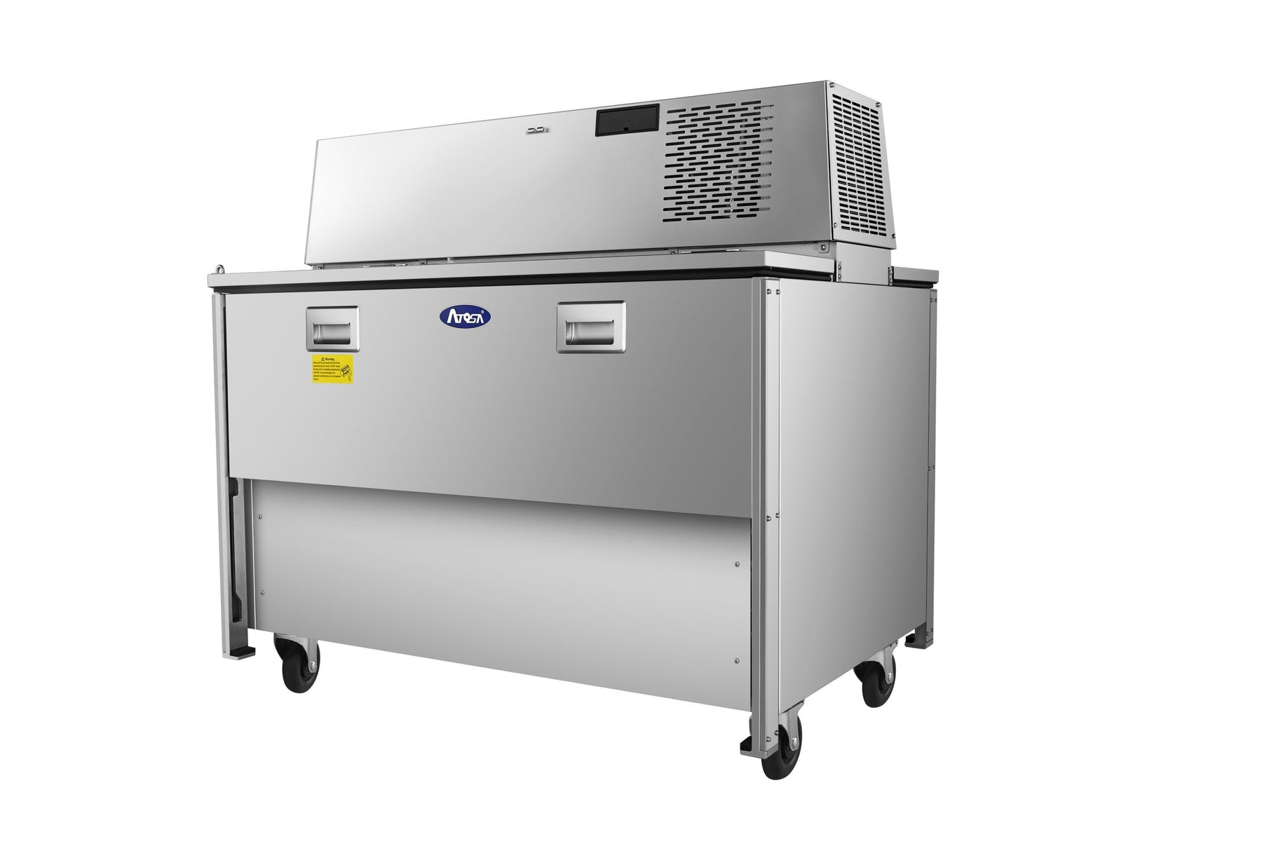 Atosa AMC-4902 12 Crate Forced Air Milk Cooler, Double Sided Sliding Doors, Stainless Steel