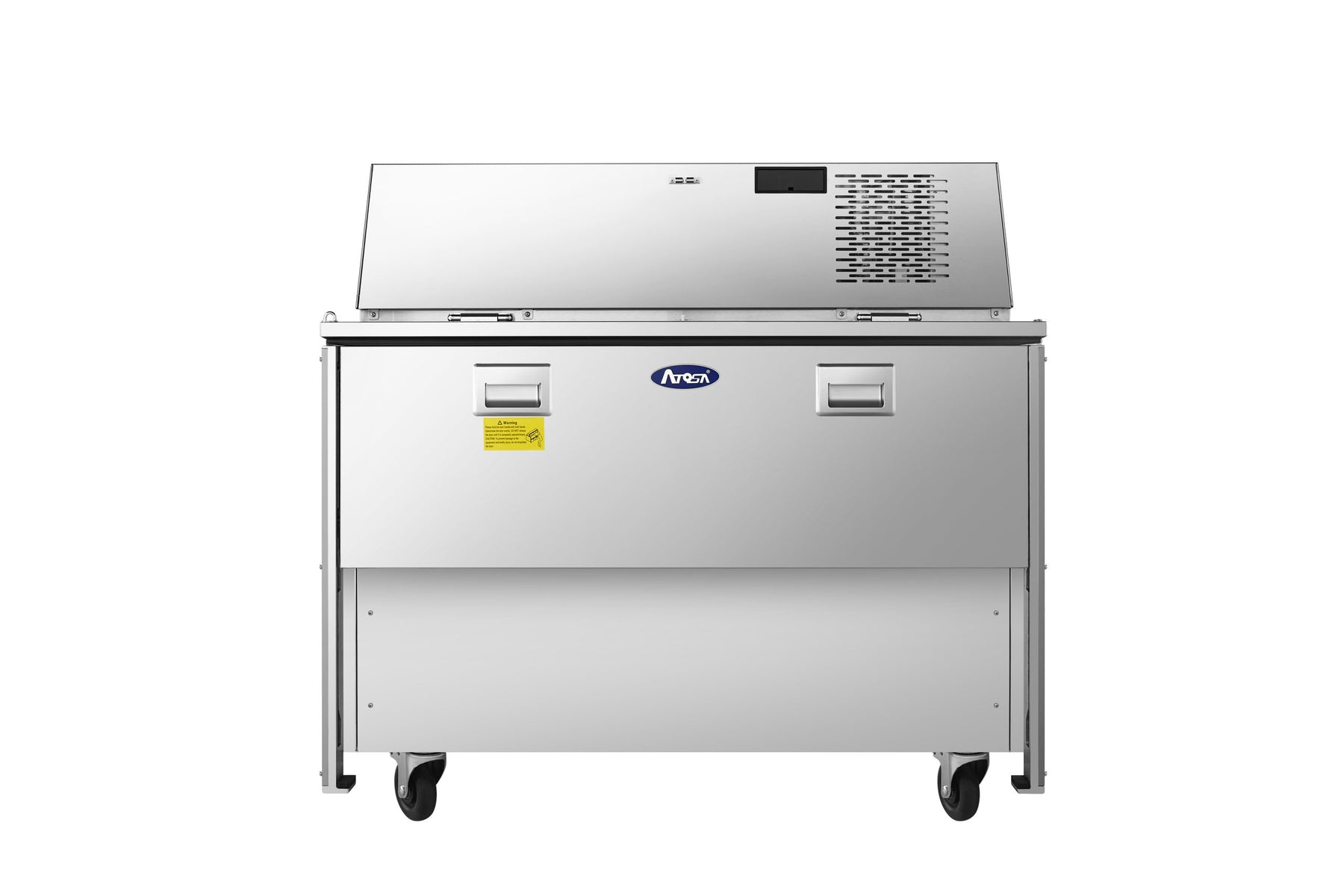 Atosa AMC-4901 12 Crate Forced Air Milk Cooler, Single Sided Sliding Door, Stainless Steel