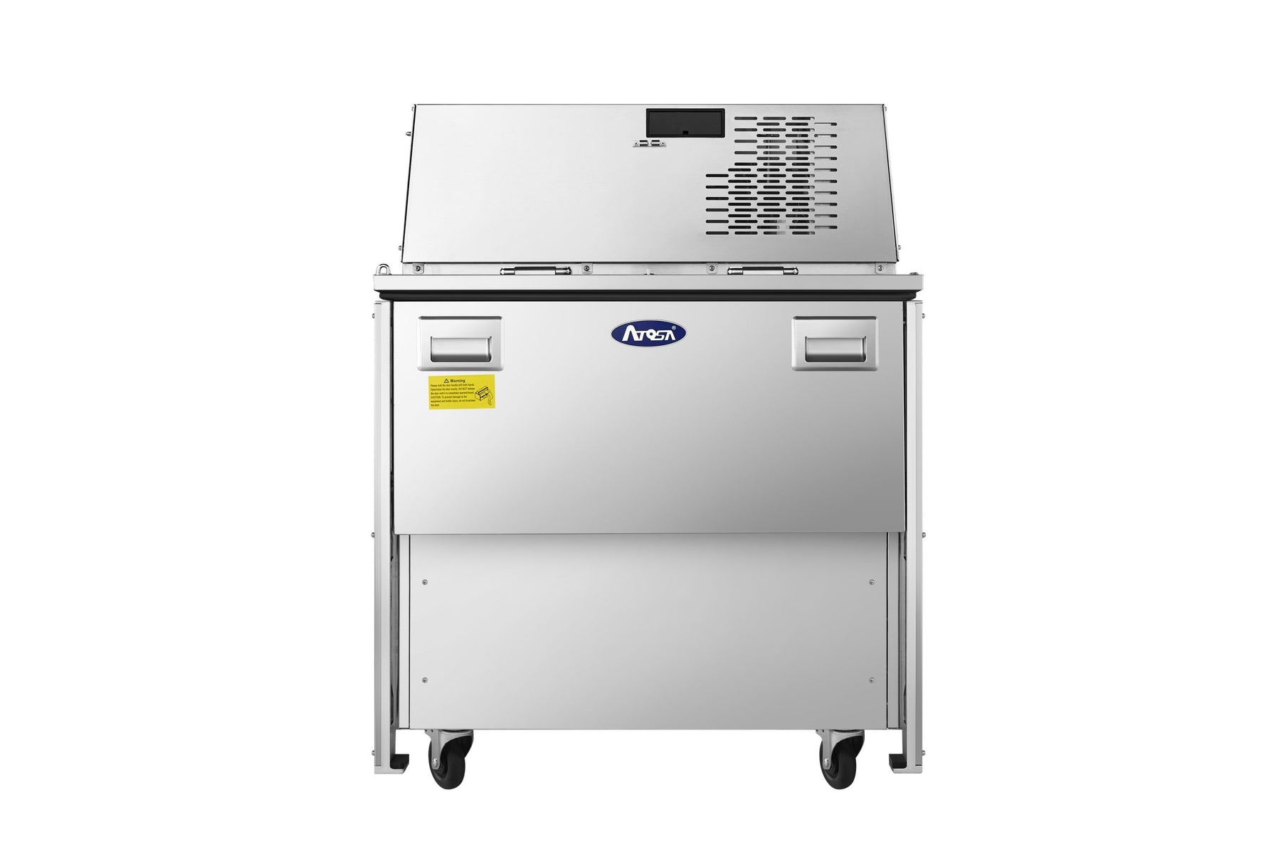 Atosa AMC-3402 8 Crate Forced Air Milk Cooler, Double Sided Sliding Doors, Stainless Steel